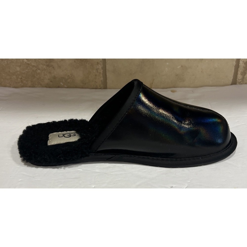 Ugg Australia Women's Pearle Iridescent Slippers‎ Slides Slip On Black Size 7